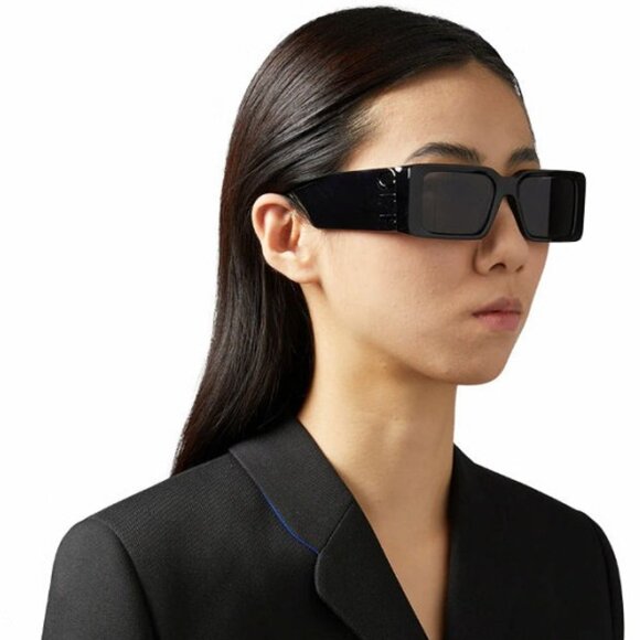 Off-White OERI097 MILANO 1007 Rectangle Sunglasses – Black/Grey - Picture 2 of 10